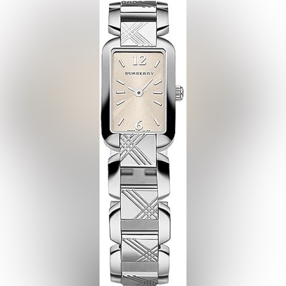 Burberry Heritage Luxury Womens Square Watch Beige Dial BU4212 7” - Picture 2 of 15